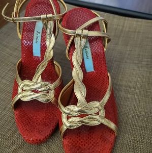 Gorgeous Red & Gold Heels